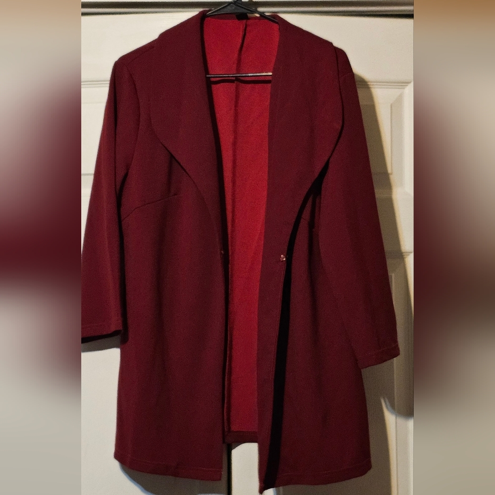 SHEIN Privé Plus Shawl Collar Solid Blazer & Pants Set